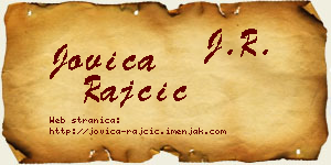Jovica Rajčić vizit kartica
